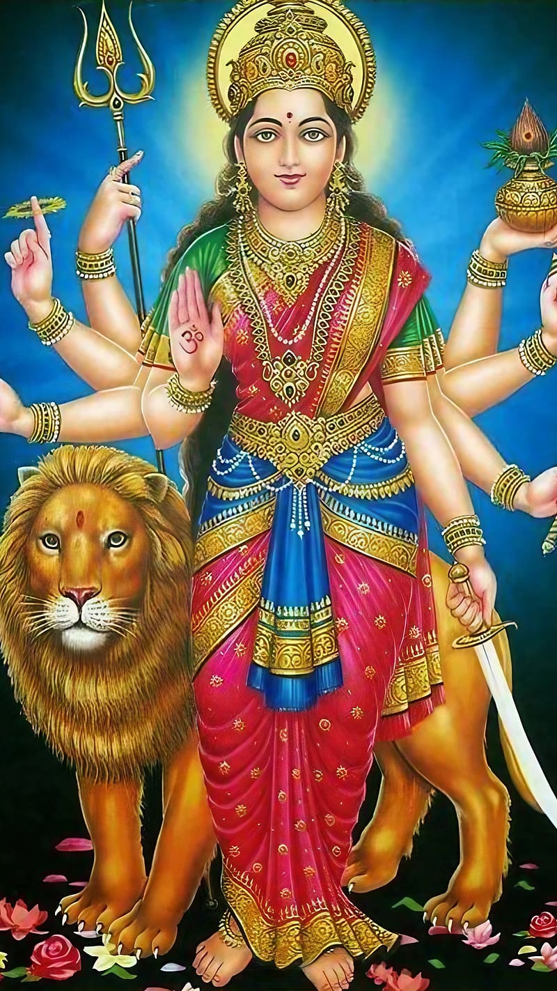 Jay Mata Di, jay maa durga, lord, god, bhakti, devtional, HD phone wallpaper