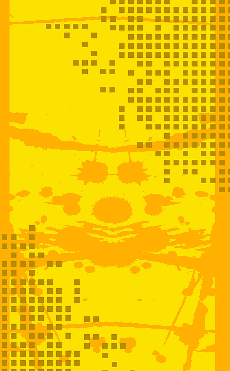 cubes, spots, yellow, pattern, background, HD phone wallpaper