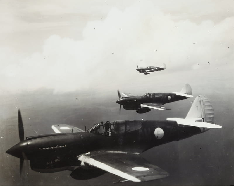 three monoplanes squadron in World War 2, HD wallpaper