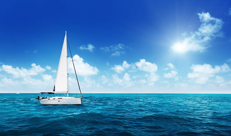 Sailing, summer time, sun, bonito, clouds, sea, boats, boat, splendor ...