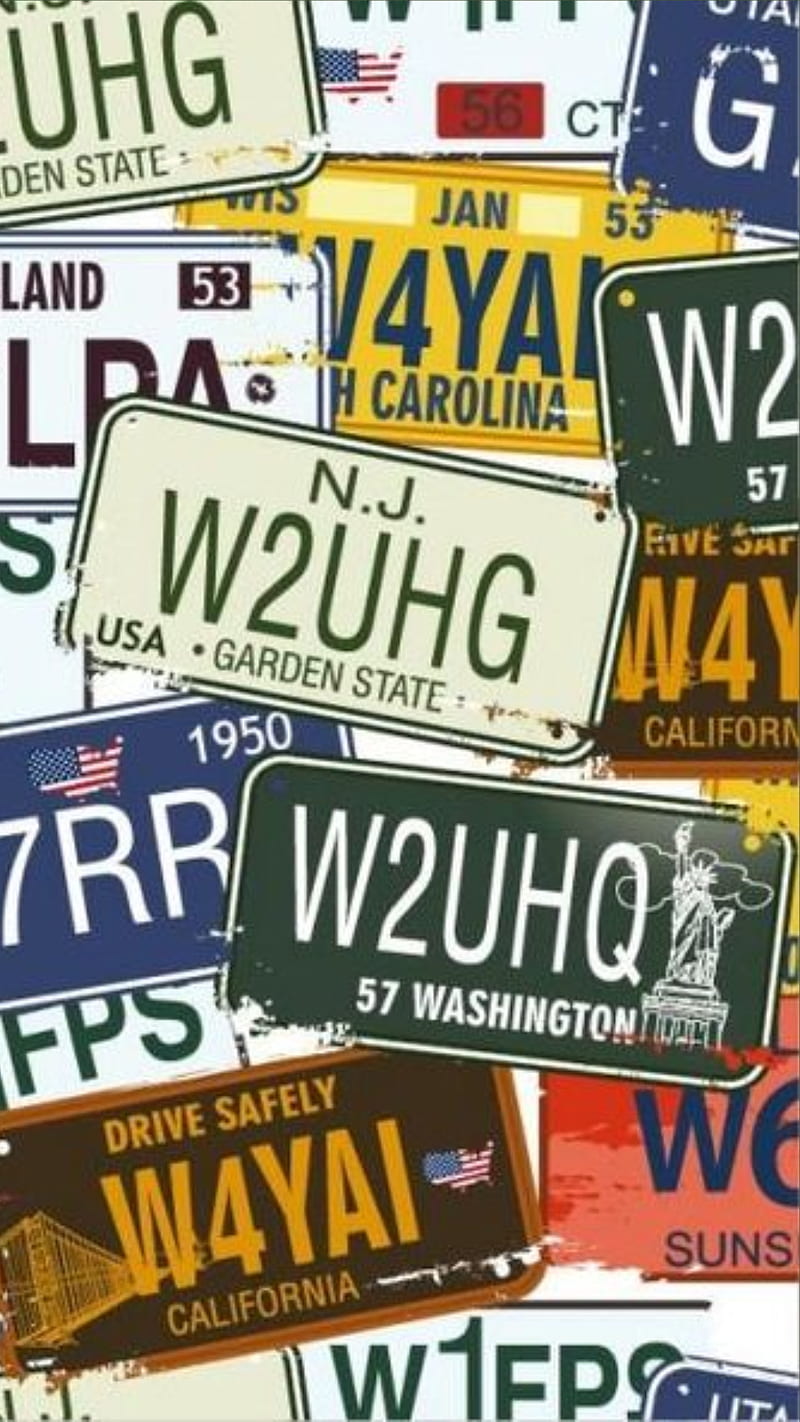 License Plates, auto, HD phone wallpaper