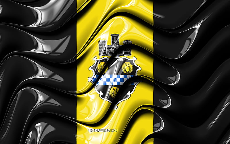 Pittsburgh flag United States cities, Pennsylvania, 3D art, Flag of Pittsburgh, USA, City of Pittsburgh, american cities, Pittsburgh 3D flag, US cities, HD wallpaper