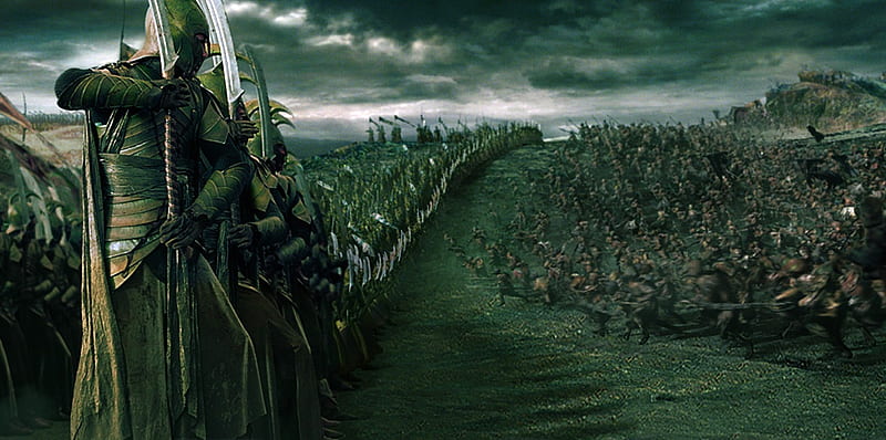 Battle, guerra, lord of rings, elf, HD wallpaper