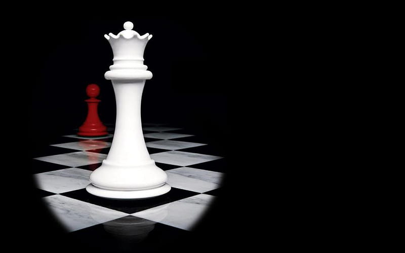 Pawn and the Queen, game, chess, entertainment, HD wallpaper