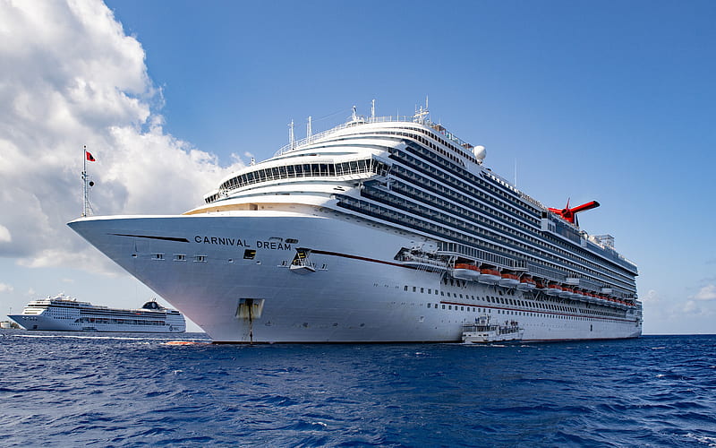 Carnival Dream, cruise ship, white big ship, cruise liner, luxury ships, sea, HD wallpaper