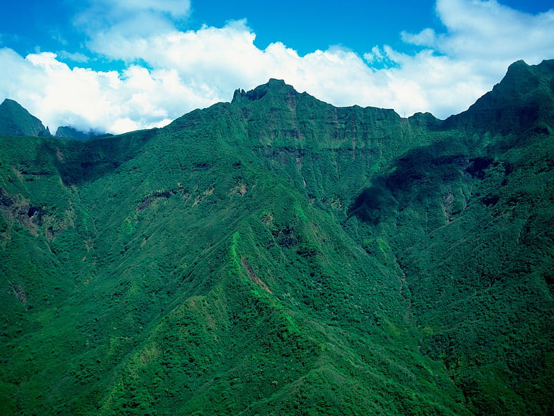 Tahiti Mountains, HD wallpaper