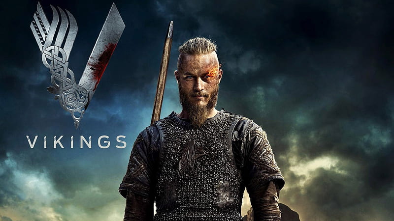 Vikings (TV Series 2013– ), tv series, vikings, man, ragnar lothbrok, history, Travis Fimmel, actor, HD wallpaper
