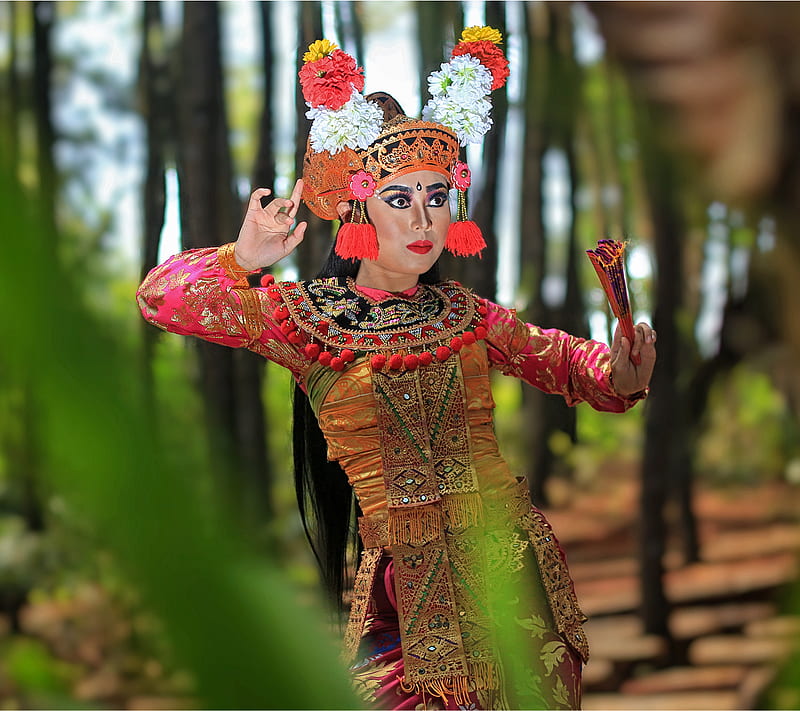 Balinese, dancer, indonesia, woman, HD wallpaper