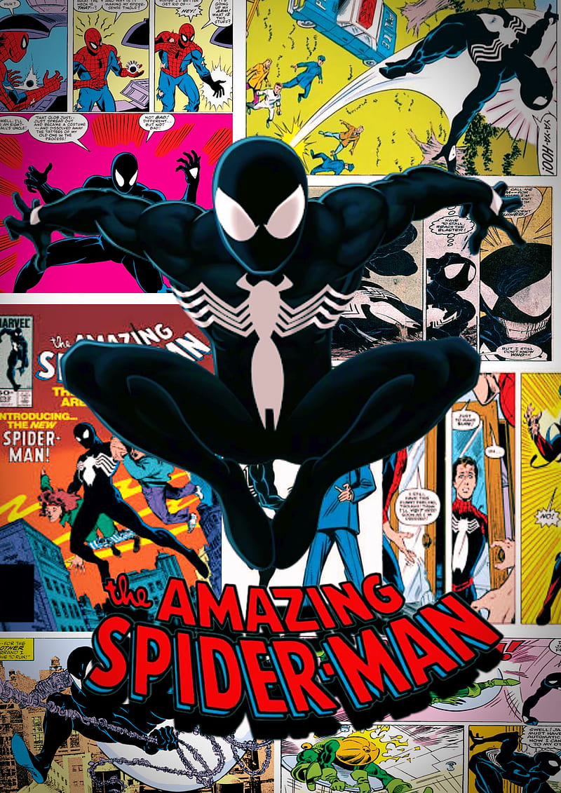 Black Spider-Man 2, comics, costume, spider-man, symbiote, HD phone wallpaper