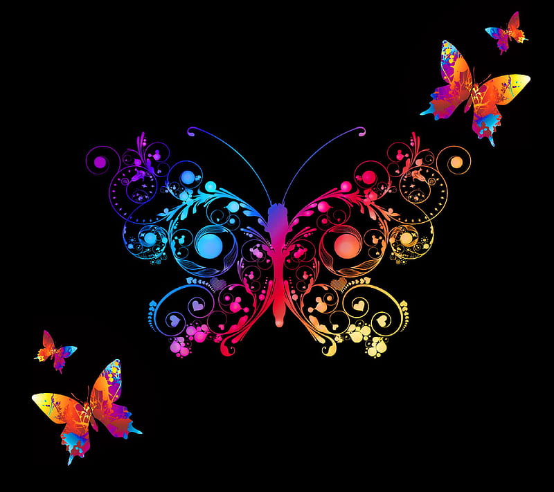 Abstract Butterflies, background, colored abstract, HD wallpaper | Peakpx