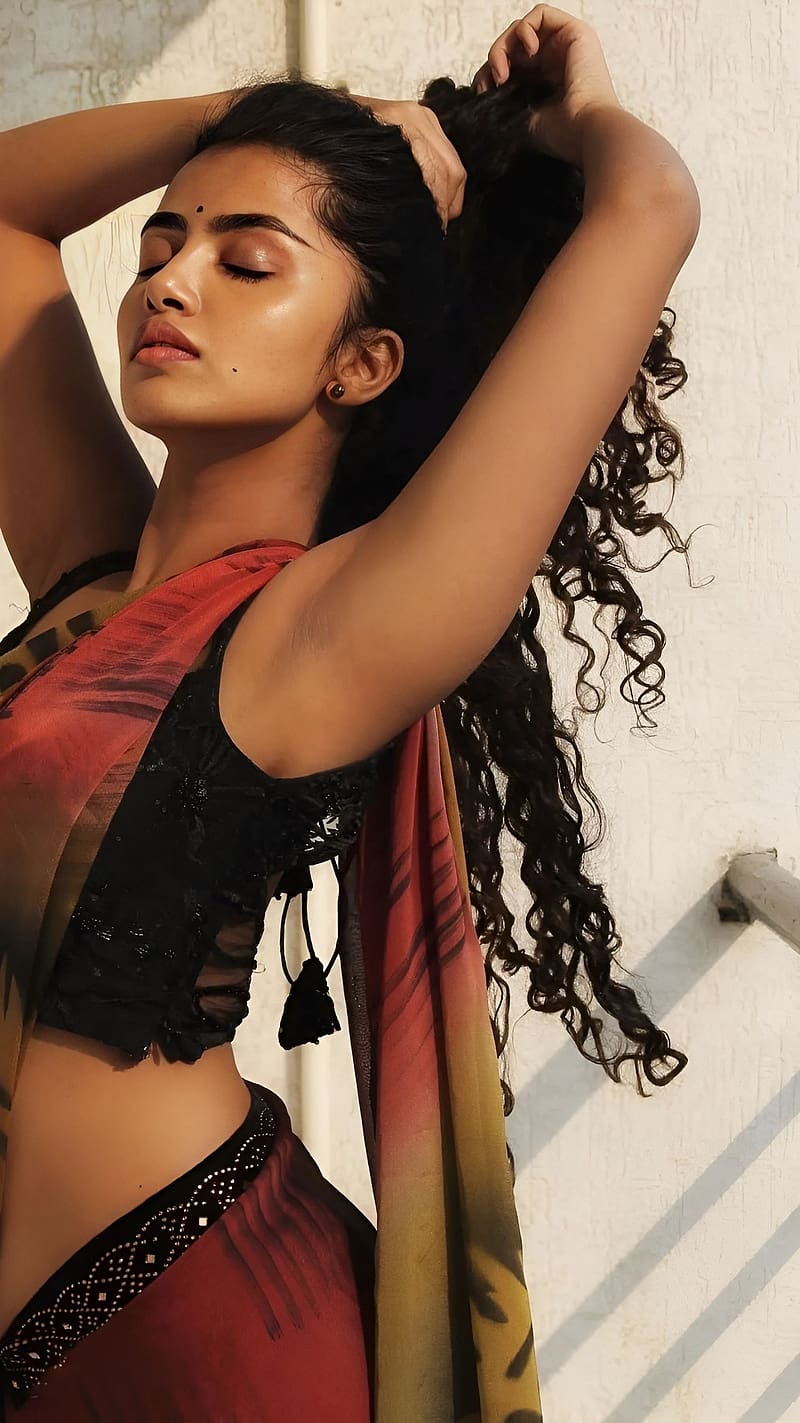 Anupama parmeshwaran, malayalam actress, saree beauty, HD phone wallpaper