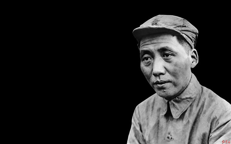 Mao Zedong, a great revolutionary, red, sadness, china, mao zedong, black and white, black, politique skz, very sad communism, graphy, not cool, sad, mao, other, HD wallpaper