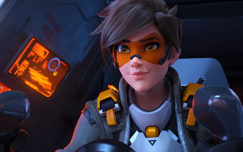Overwatch 2, 2019, Tracer, portrait, main character, poster, blizzard, game characters, Overwatch, HD wallpaper