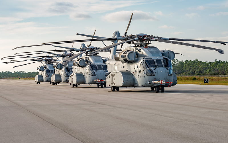 Sikorsky CH-53K, King Stallion, Military cargo helicopter, American helicopters, transport helicopter, USA, HD wallpaper