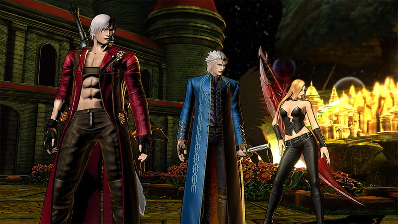 Wallpaper guns, sword, Dante, DMC, red coat, Dante, game