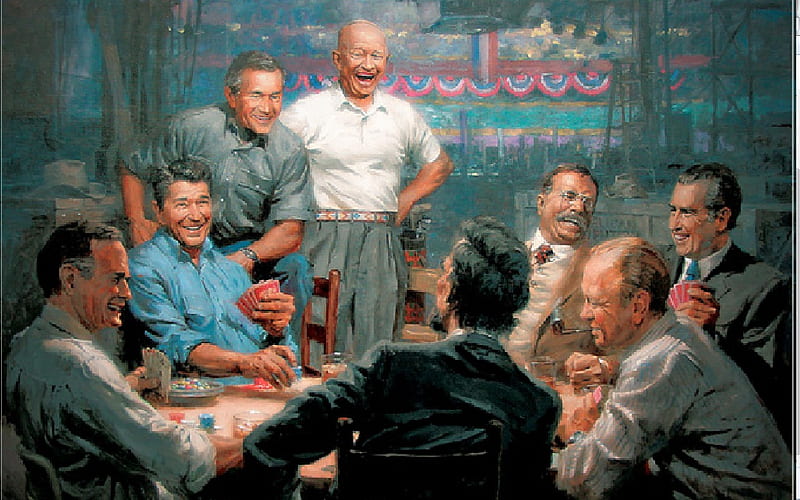Presidential Poker, game, joke, president, club, HD wallpaper
