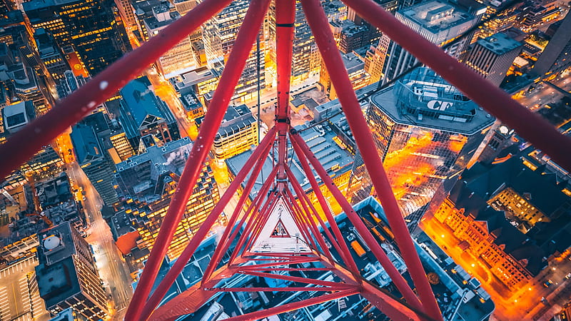 Triangle View From Crane Top , graphy, toronto, canada, HD wallpaper
