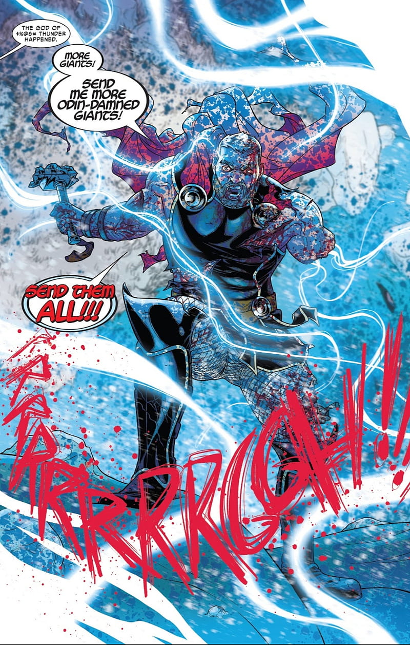 Thor Battle Damaged, asgard, comic, god of thunder, hammer, jason aaron,  marvel, HD phone wallpaper | Peakpx