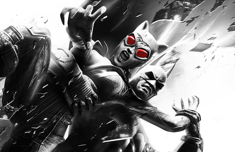 Batman And Harley Quinn , batman, harley-quinn, artwork, monochrome, black-and-white, HD wallpaper