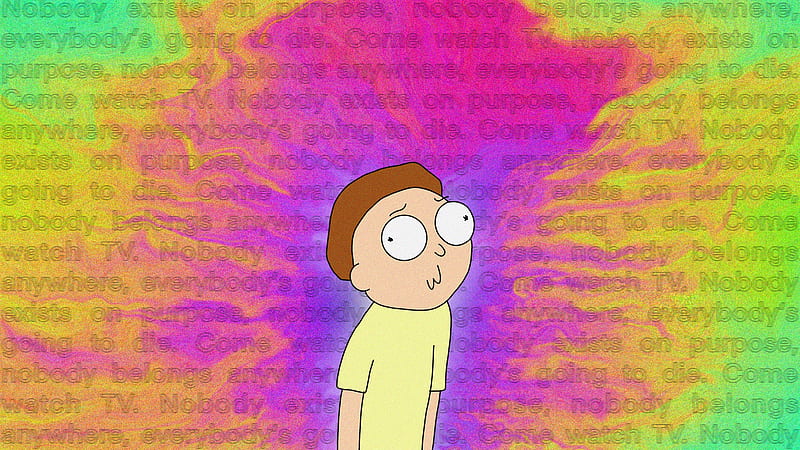 TV Show Rick and Morty Morty Smith With Colorful Words Background Movies,  HD wallpaper