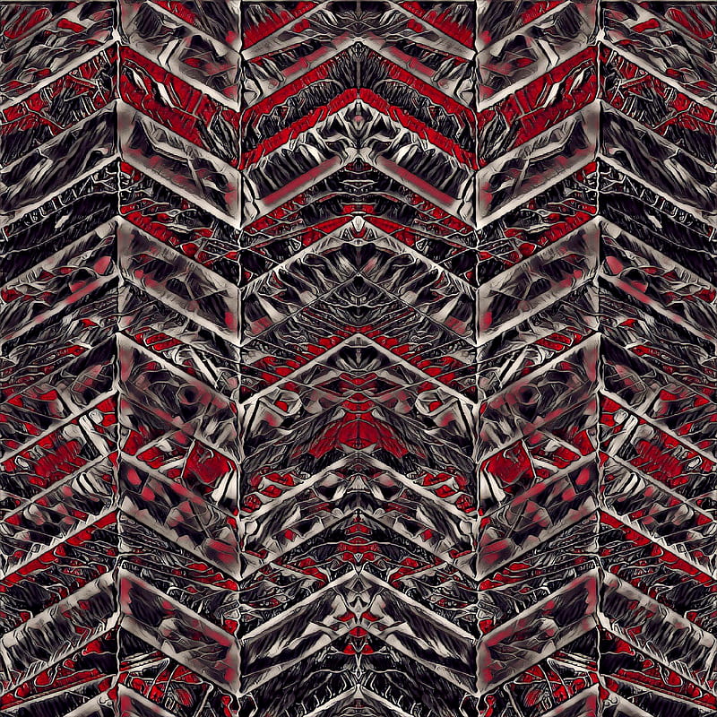 Chevron II V06, Abstract, Black, Geometric, Imaginesium, Neural, Pattern, Texture, emo, goth, red, HD phone wallpaper