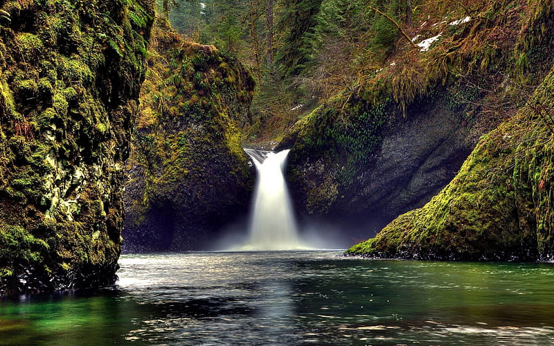 amazing waterfall-Natural beauty, HD wallpaper