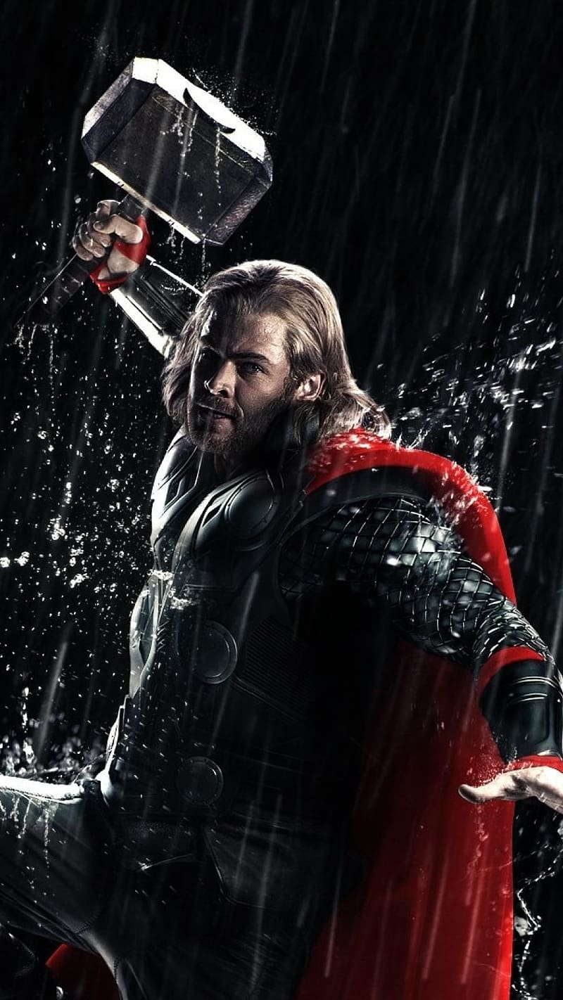Tamil Thor, Rainy Effect, avengers, marvel, HD phone wallpaper
