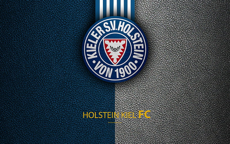Holstein Kiel FC leather texture, German football club, Holstein logo, Kiel, Germany, Bundesliga 2, second division, football, HD wallpaper