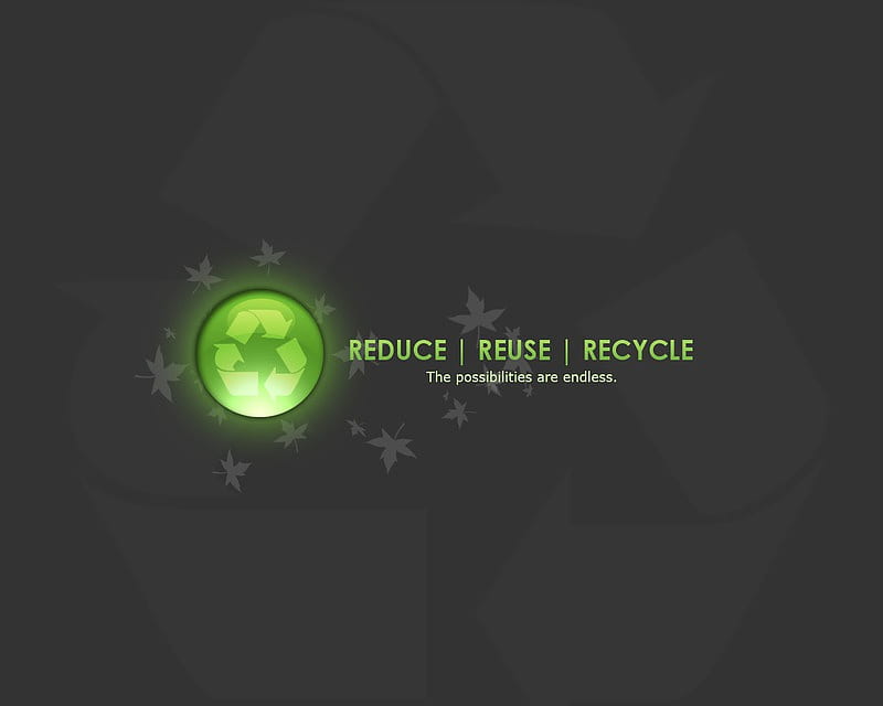 go green, reduce, recycle, HD wallpaper