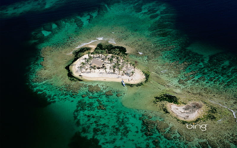 The coral reef island in Honduras-Bing, HD wallpaper