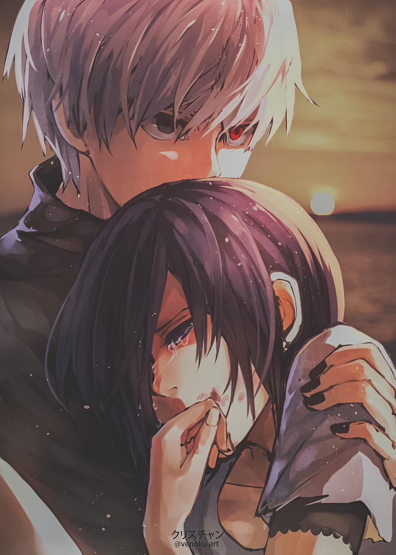 Tokyo ghoul, anime couple wallpaper