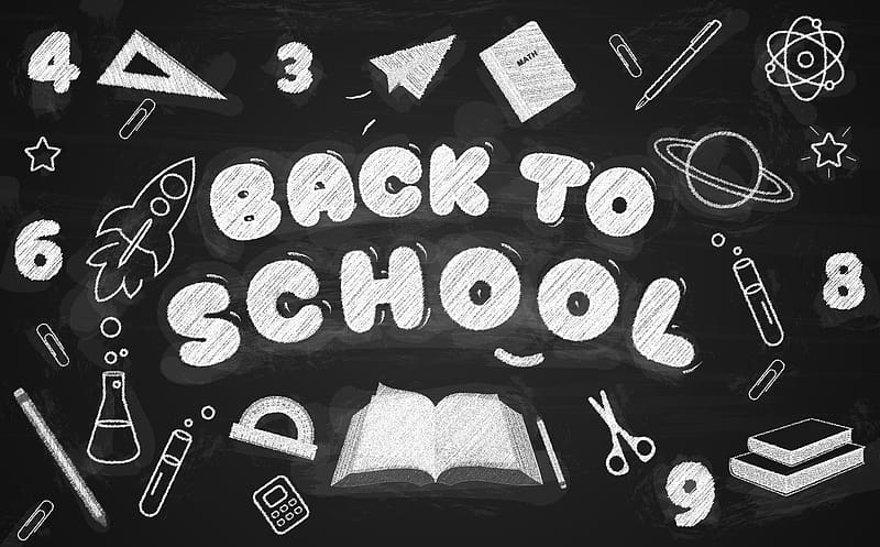 Back to School Blackboard Ultra, Artistic, Typography, design, background, 2023, back, school, blackboard, illustrator, adobe, chalkboarddecoration, welcomeback, creative, HD wallpaper