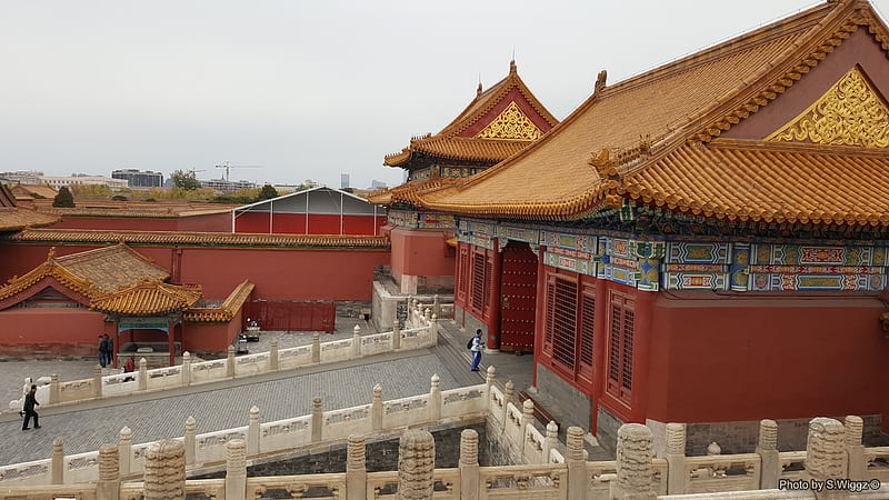 The Forbidden City, Beijing, China, Beijing, Forbidden, China, City, Clouds, HD wallpaper