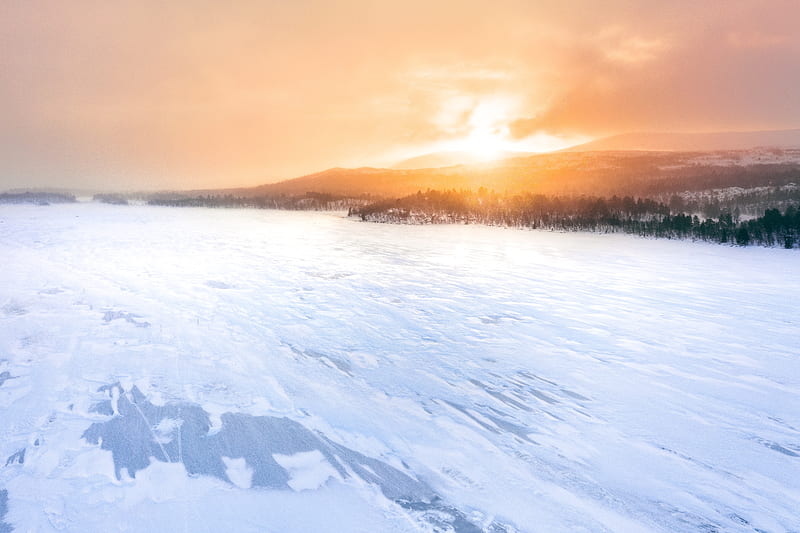 Frozen Lake, lake, frozen, nature, HD wallpaper