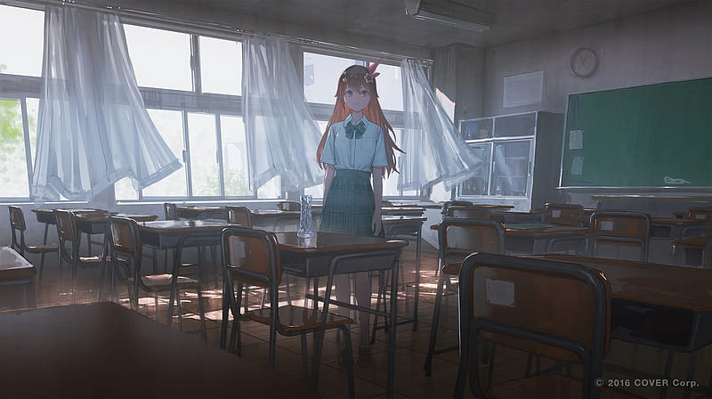 Anime, Virtual Youtuber, Tokino Sora , Girl , School Uniform , Hololive, HD wallpaper