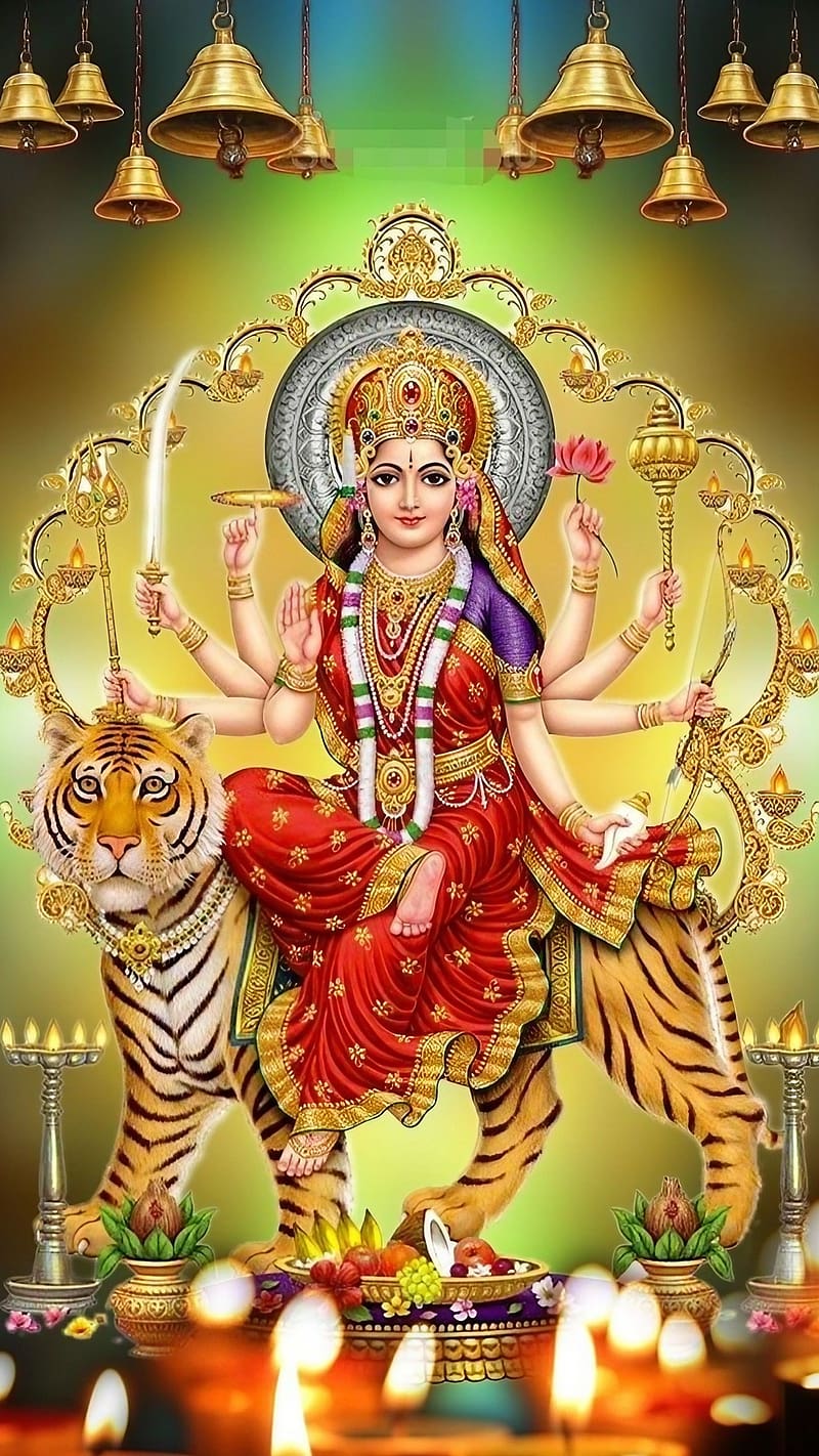 Lord Durga Images A Spectacular Collection Of 999 Stunning And High   HD   Durga Mata Ka Maa Durga Sitting On Tiger Goddess Devi Maa 