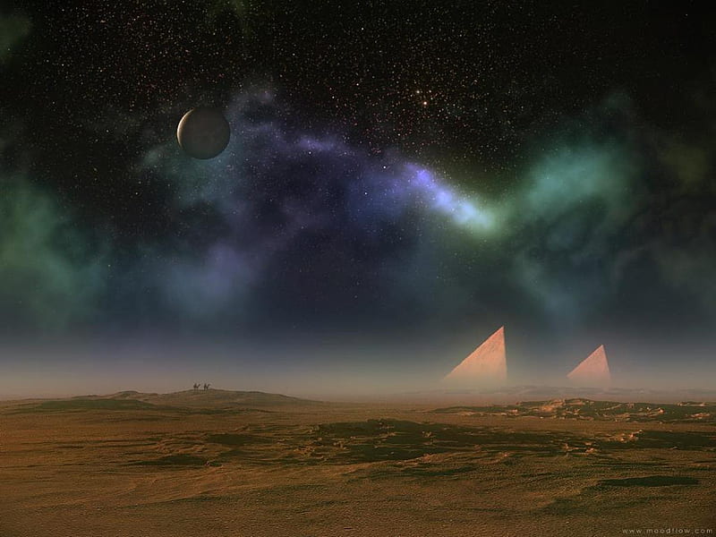Ancient Legacy, fantasy, sky, space, egypt, HD wallpaper