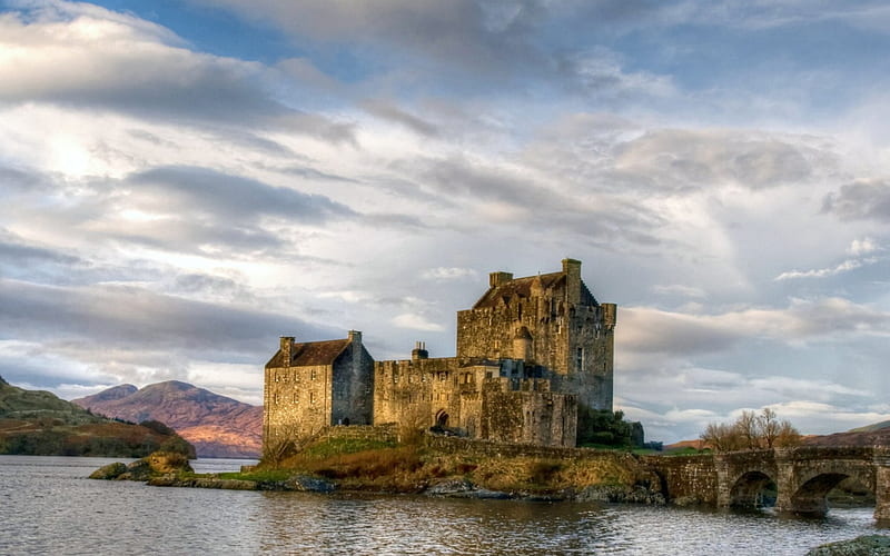 Eilean Donan Castle, Scotland, Scotland, Castle, Medieval, Moat, HD wallpaper
