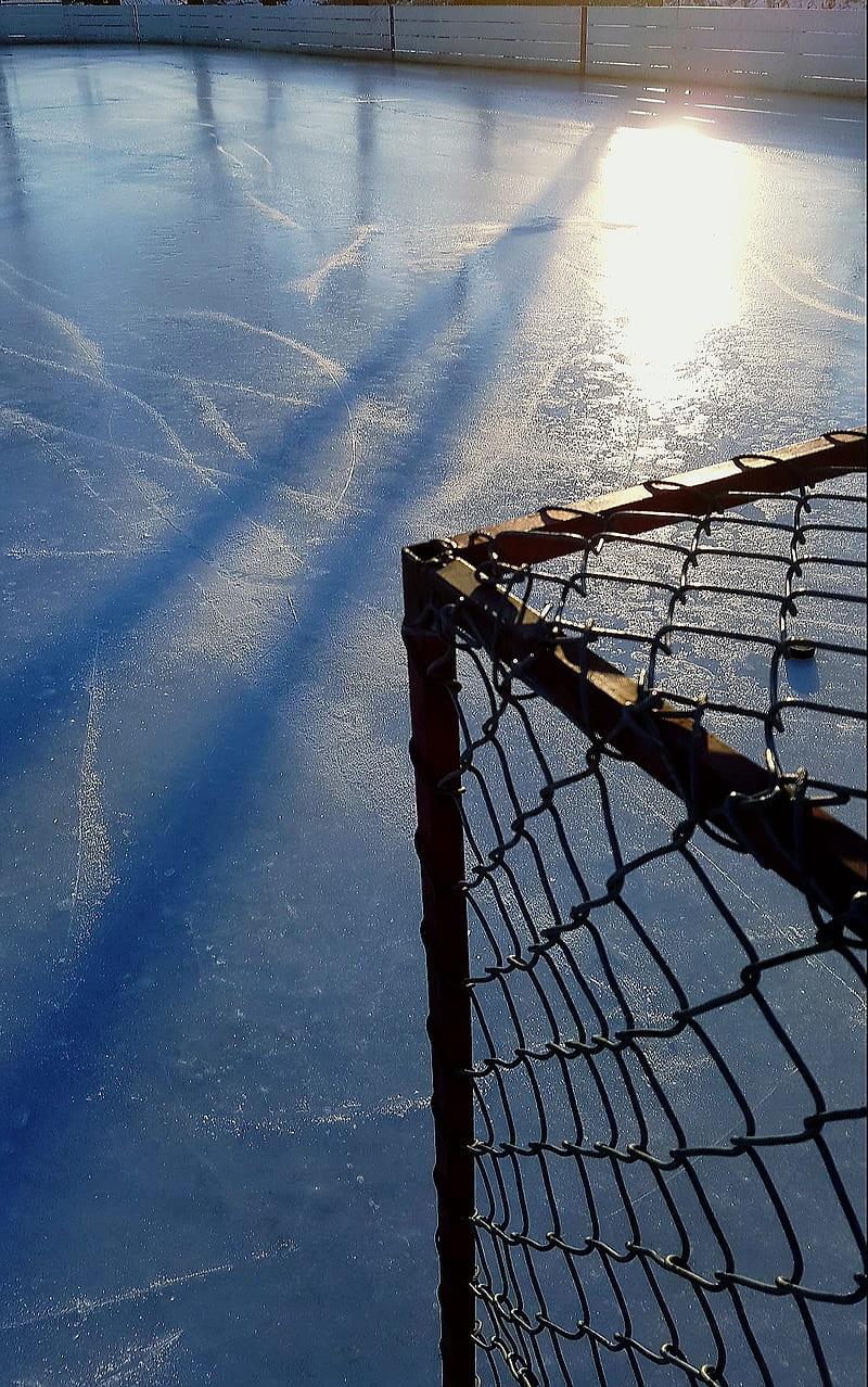 Minnesota Hockey, chains, hockey, ice rink, minnesota, nets, outdoors, puck, HD phone wallpaper
