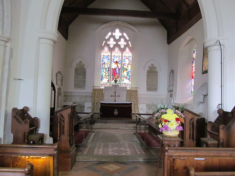 Main Aisle & Altar, Higham, Religious, Worship, Churches, Kent, UK, HD wallpaper
