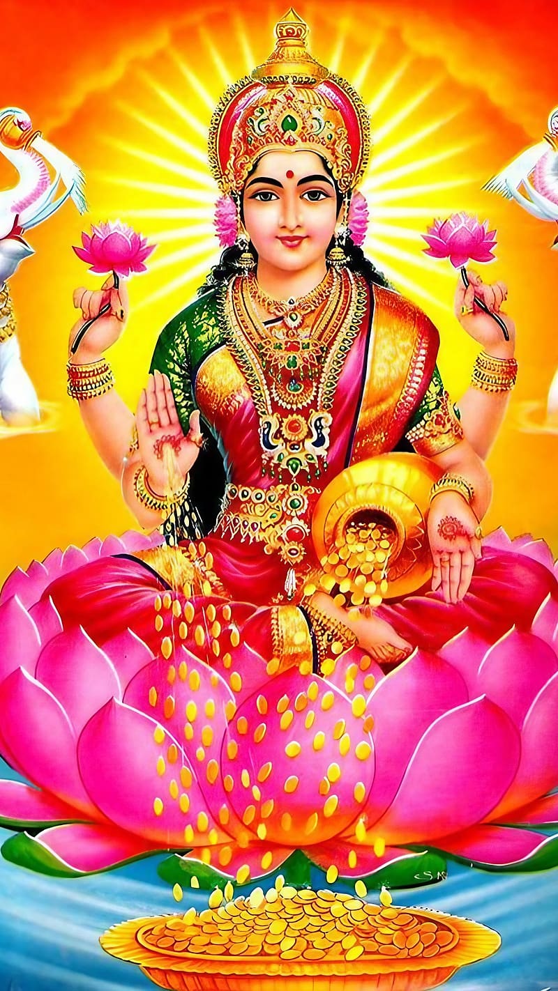 Lakshmi Mata Ka, jai mata di, lord, god, bhakti, devtional, HD phone wallpaper
