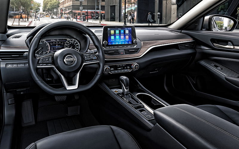 Nissan Altima, 2020, interior, New Altima inside view, front panel, multimedia system, new Altima, japanese cars, Nissan, HD wallpaper