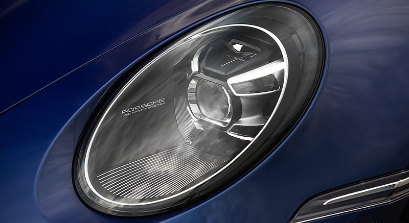 2021 Porsche 911 Turbo S Coupe (Color: Gentian Blue Metallic) - Headlight , car, HD wallpaper