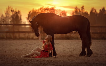 Women, Mood, Girl, Horse, Model, HD wallpaper | Peakpx