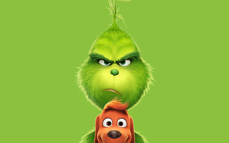 The Grinch, art, 2018 movie, poster, HD wallpaper