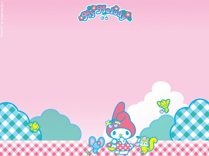 My Melody, Sanrio, Pink, Cartoon, Bunny, Hello Kitty, Rabbit, HD wallpaper