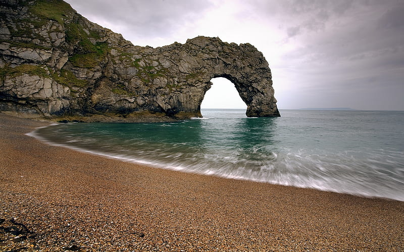 Stone Arch Seacoast-natural landscapes, HD wallpaper