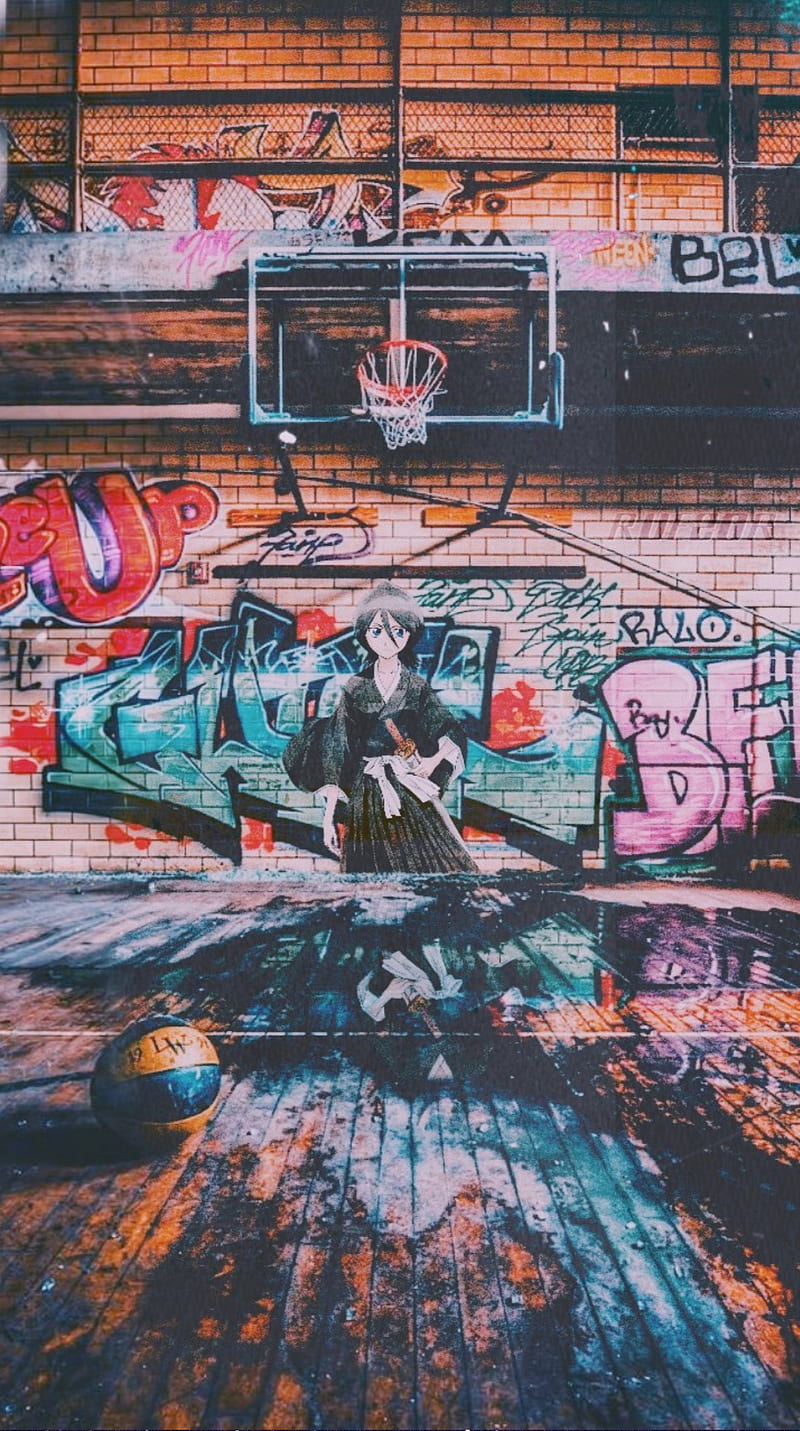 Rukia Bleach, grafitti, HD phone wallpaper