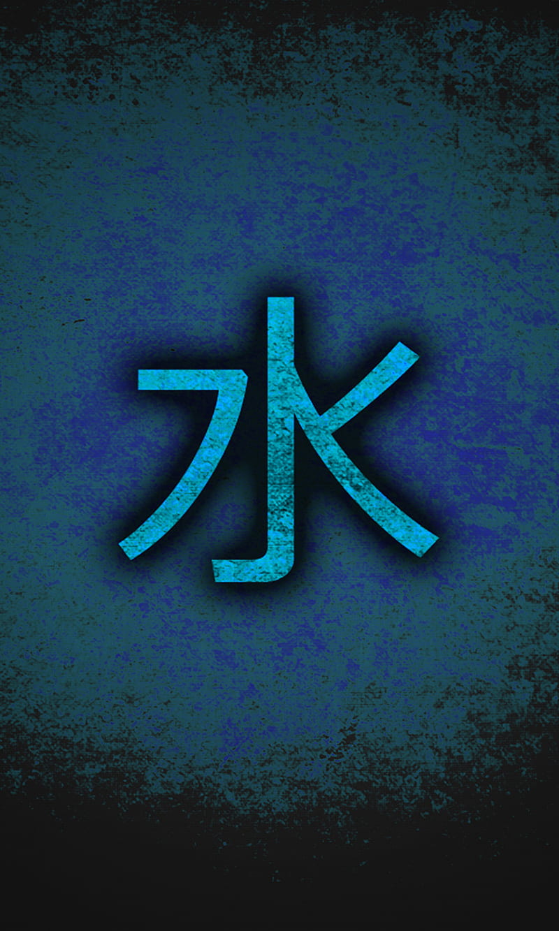 Texture Water Sign 2, blue, japan, japanese, textured, HD phone wallpaper