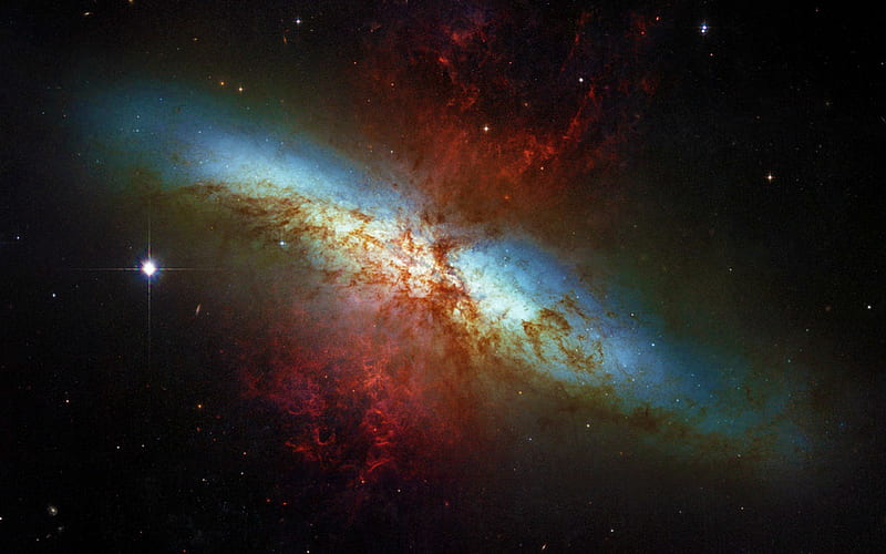 Starburst Messier Galaxy, BEAUTY, GALAXY, SPACE, COSMOS, HD wallpaper